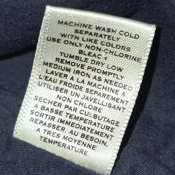 Anthropologie Moulinette Souers Navy Reed Shirt Dress Women's Size 4 - Picture 8 of 10